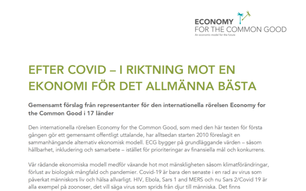 Skärmdump av uttalandet